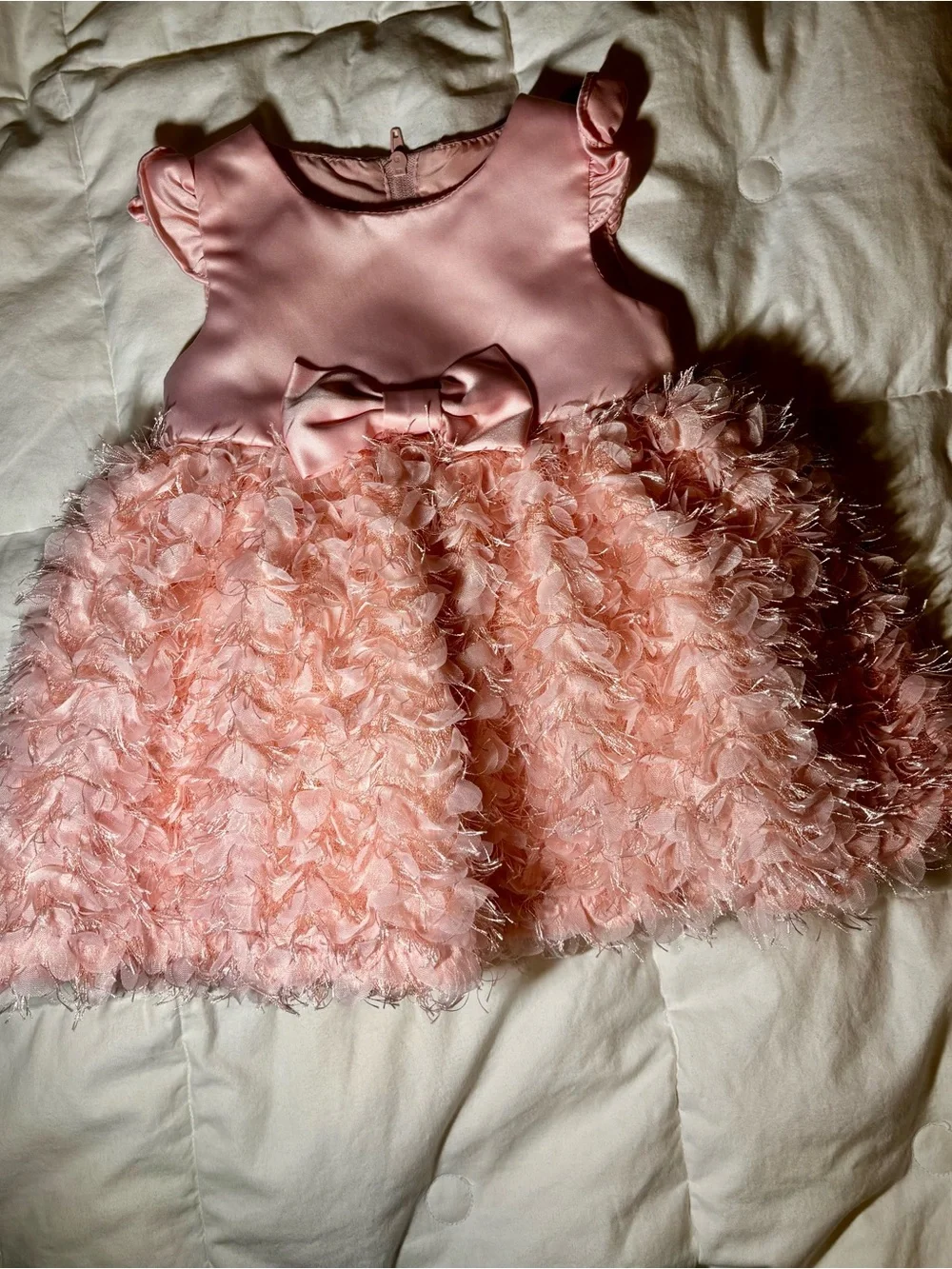 Girls Pink Ruffle Party Dress